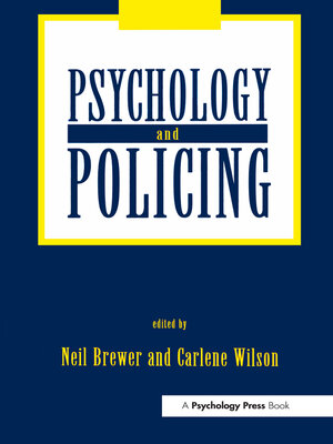 cover image of Psychology and Policing